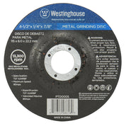 Disco De Debaste Para Metal 4-1/2X1/4X7/8" Westinghouse